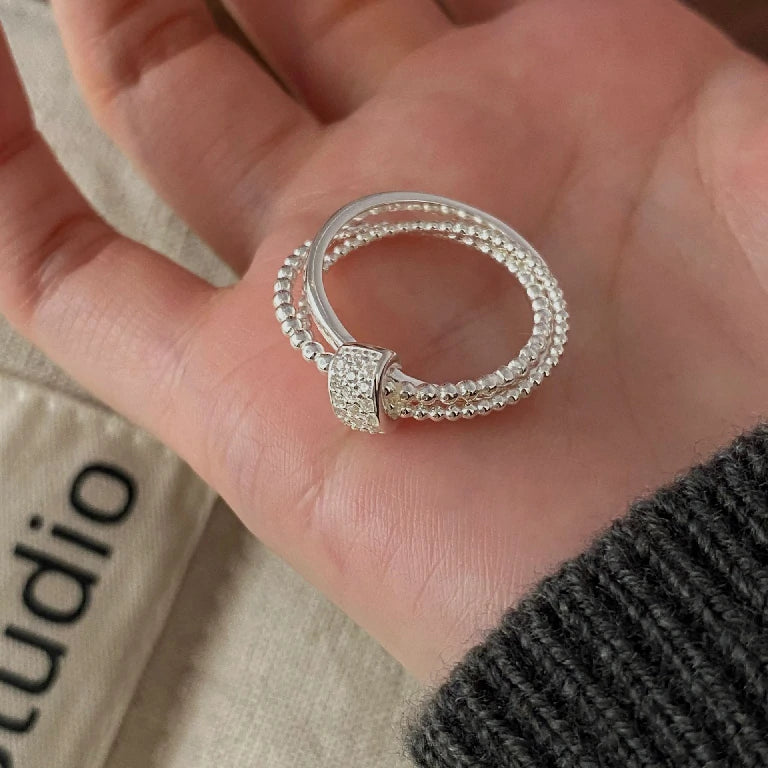 Interlaced Sphere Ring