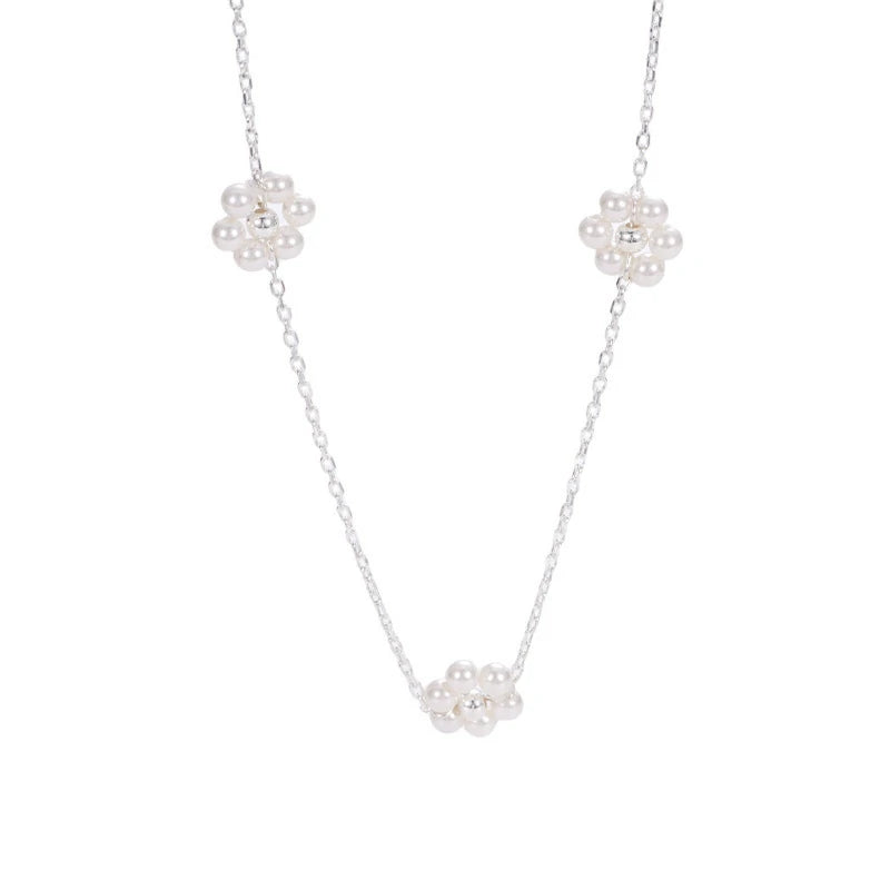 Mini Pearl Floral Necklace