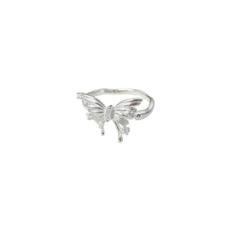 Sculpted Butterfly Adjustable Ring