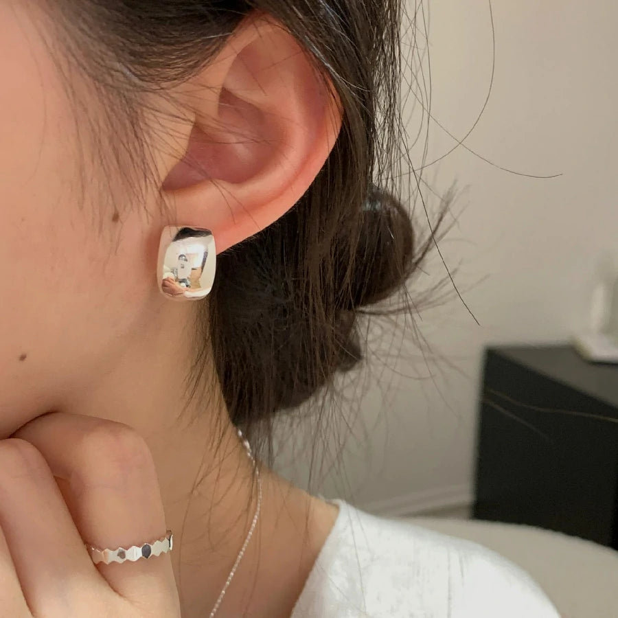 Silver Ellipse Ear Cuff | Pair