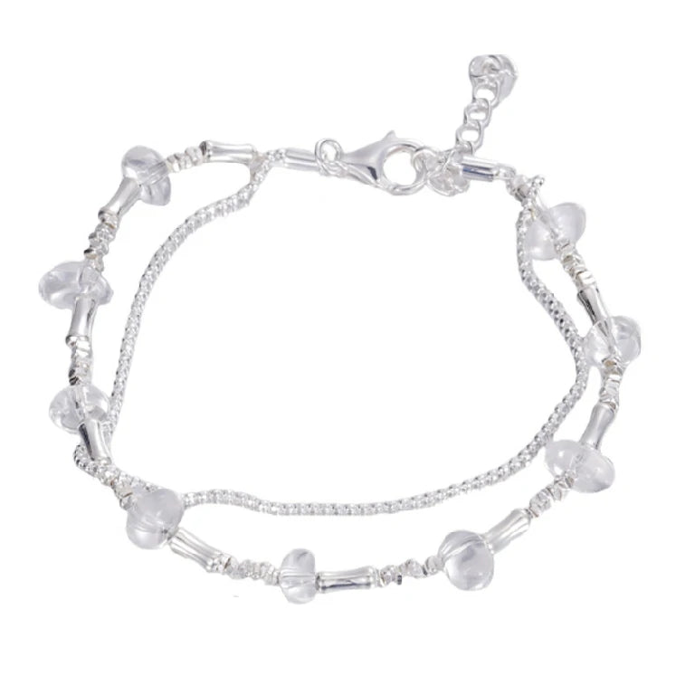 Organic Crystal Bead Bracelet