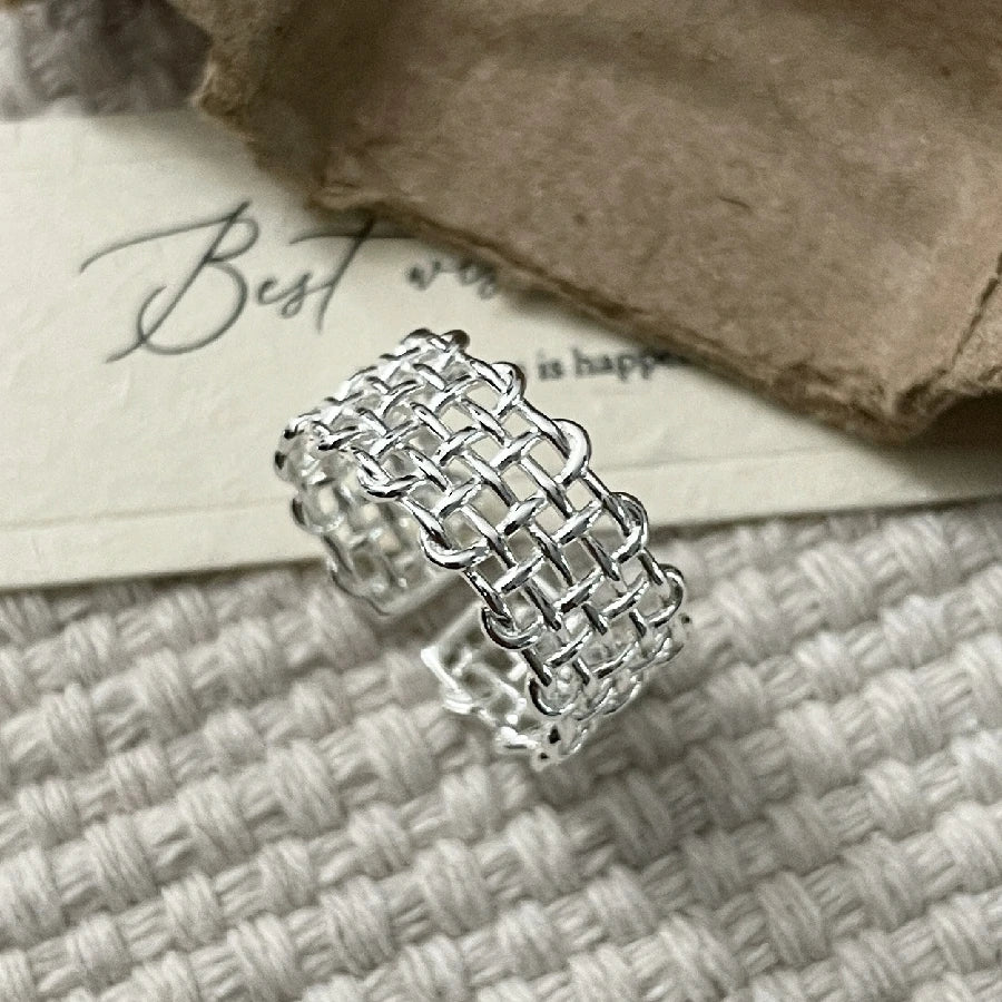 Woven Mesh Adjustable Ring
