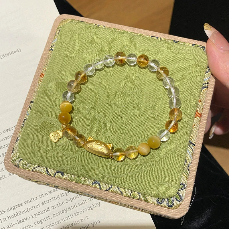 Baguette-Cat Crystal Bracelet