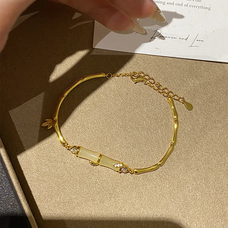 Bamboo Growth Cuff Bracelet