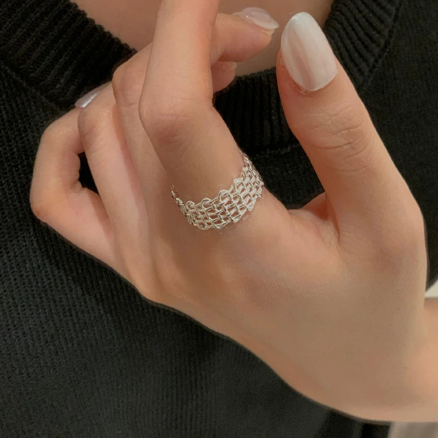 Woven Mesh Adjustable Ring