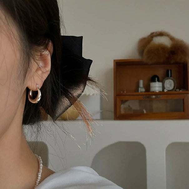 Liquid Drop Huggie Earrings