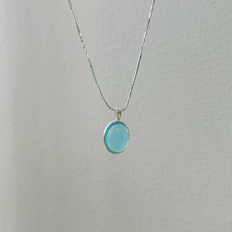 Oval Stone Necklace