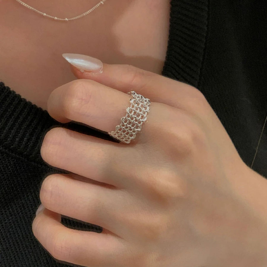 Woven Mesh Adjustable Ring