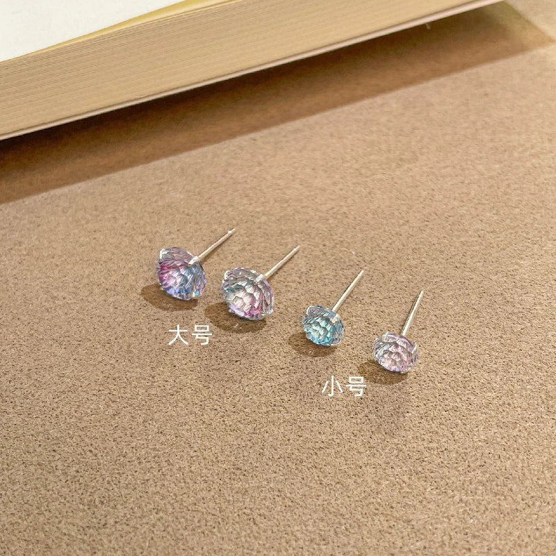 Firework Cut Stud Earrings | Pair