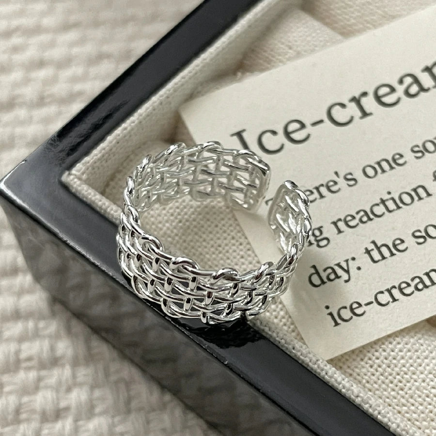 Woven Mesh Adjustable Ring