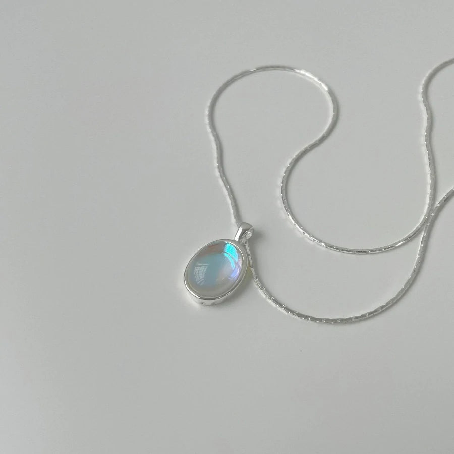 Oval Stone Necklace