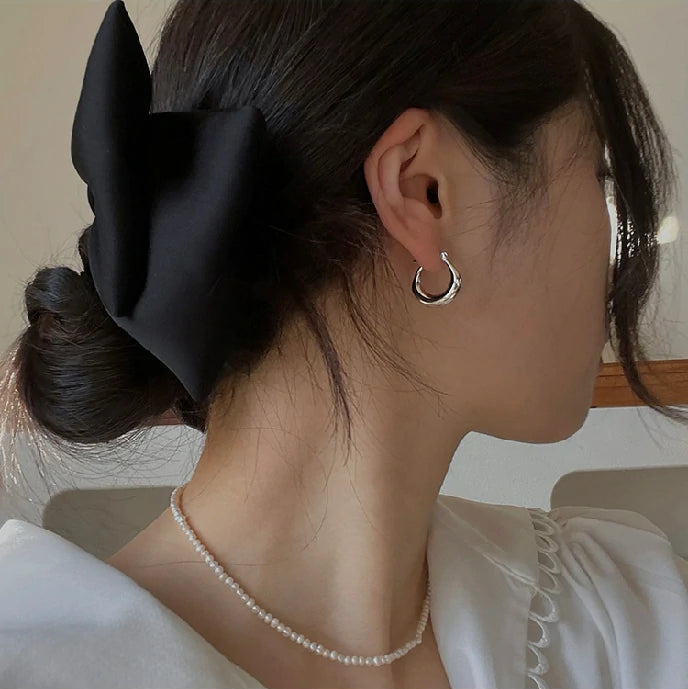 Liquid Drop Huggie Earrings