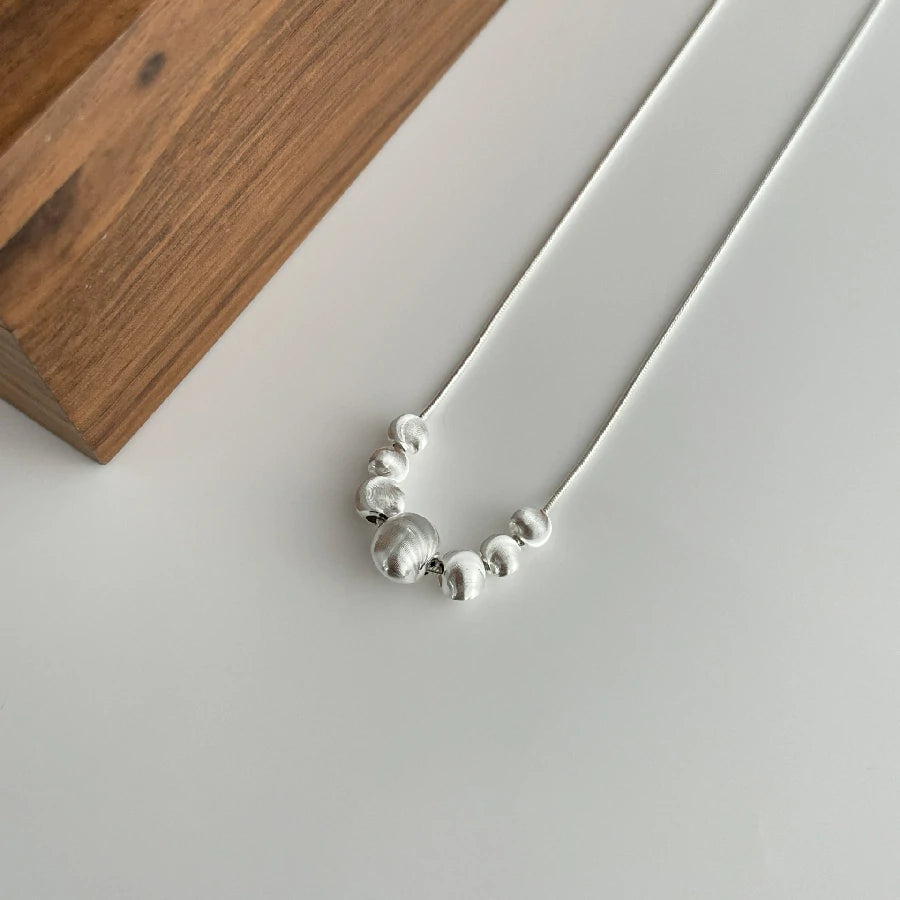 Silver CatEye Track Necklace