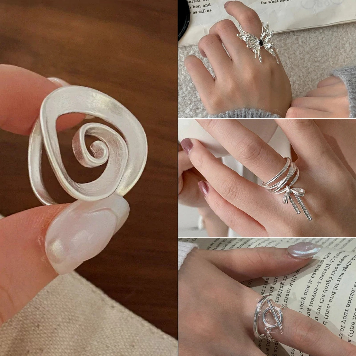 4-In-1 Sculptural-Ring Set 🔥