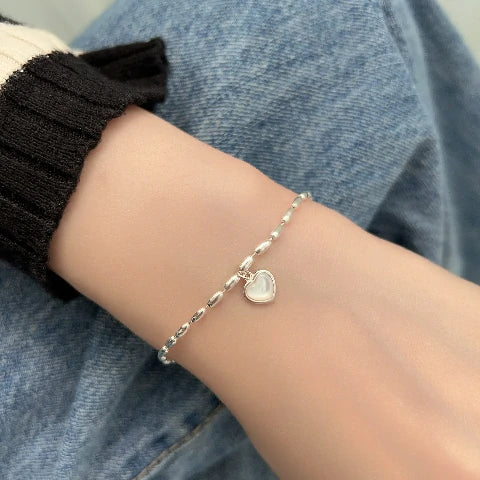 Rice Grain Heart Bracelet