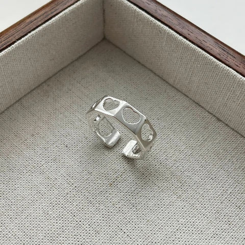 Adjustable Open Heart Ring