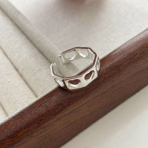 Adjustable Open Heart Ring