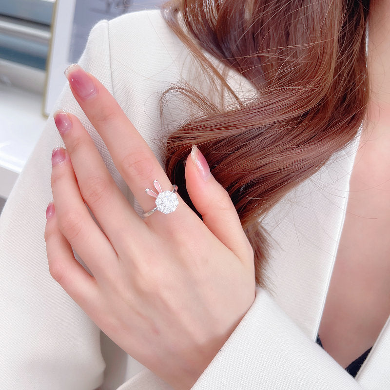 Fidget Ring Spinning Rabbit - Whimsical Serenity