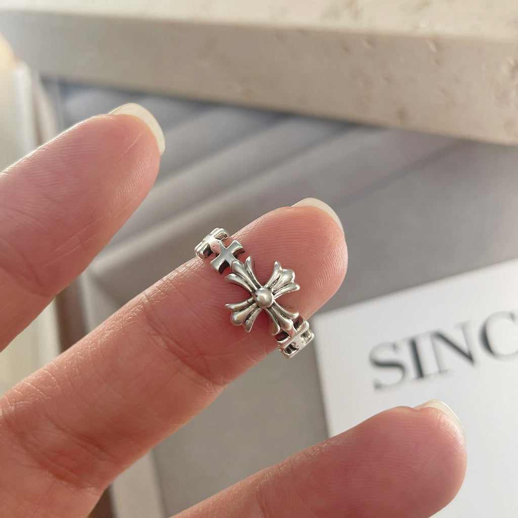 Antique Cross Adjustable Pinky Ring - Gothic Whimsy