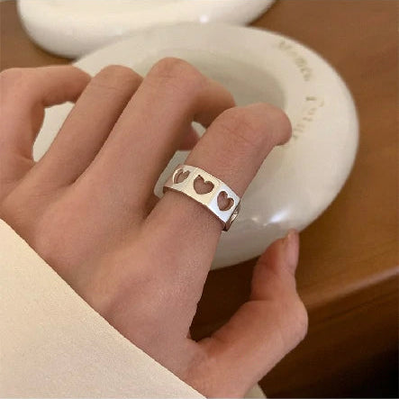 Adjustable Open Heart Ring