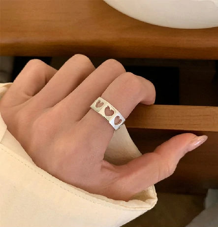 Adjustable Open Heart Ring