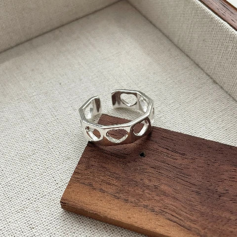 Adjustable Open Heart Ring