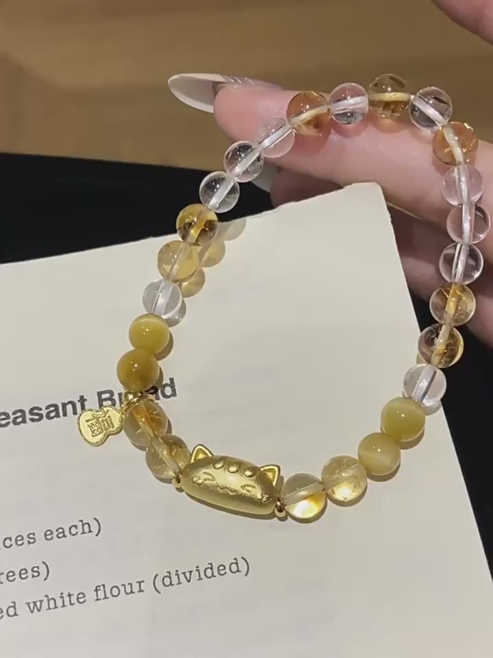 Baguette-Cat Crystal Bracelet