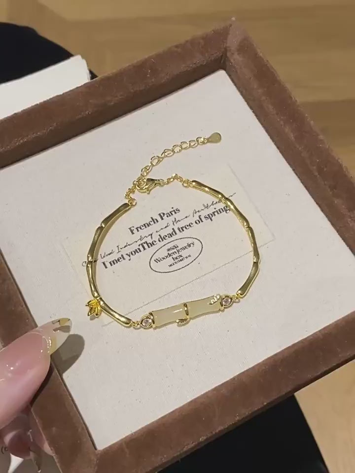 Bamboo Growth Cuff Bracelet