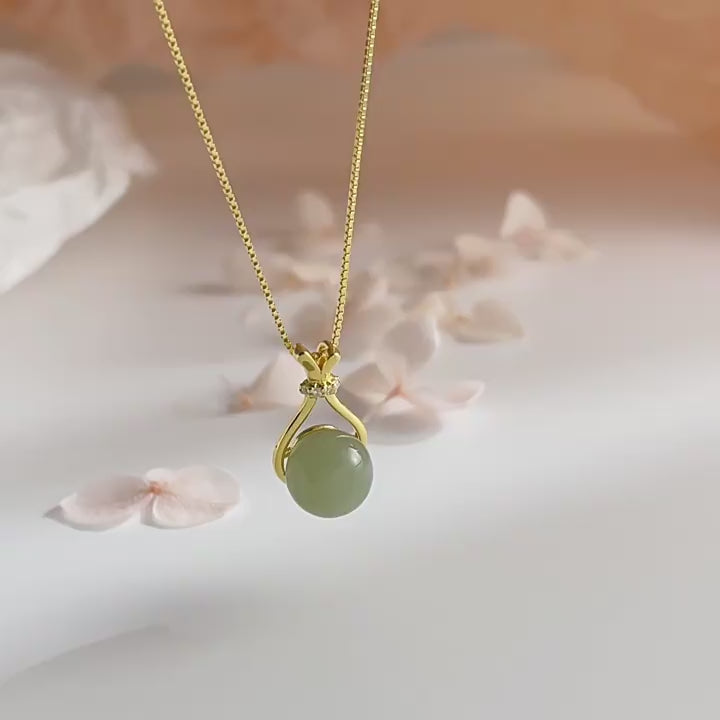 Jade Fortune Pouch Necklace