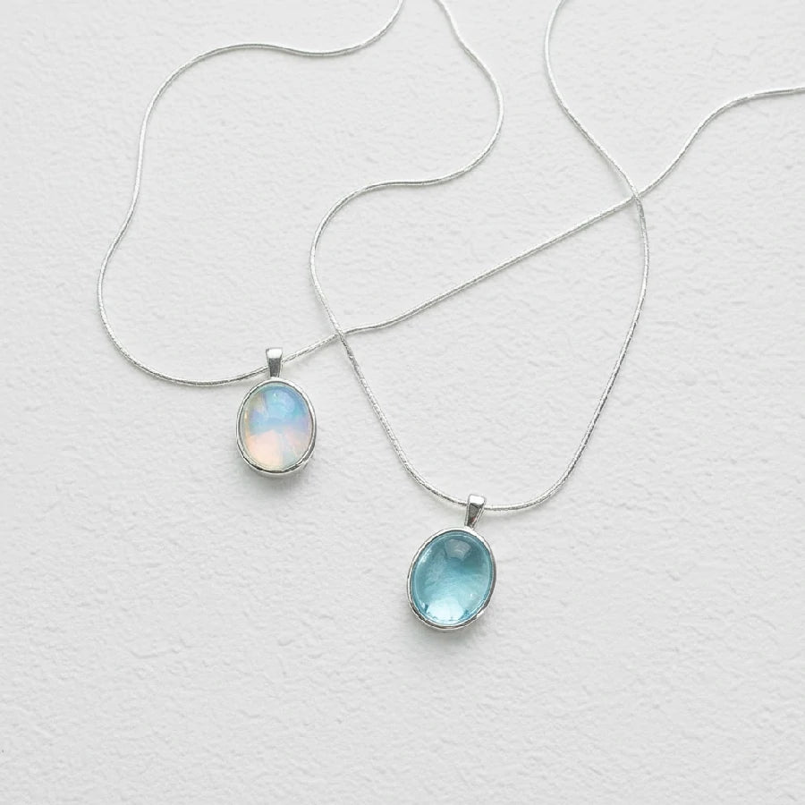 Oval Stone Necklace