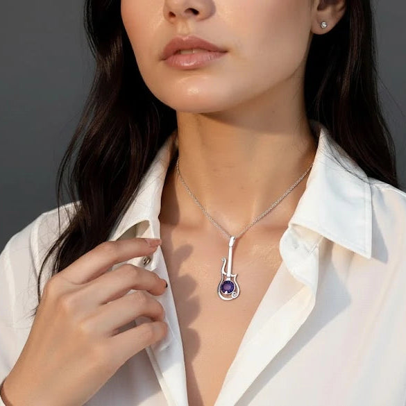 Purple Cloud Necklace